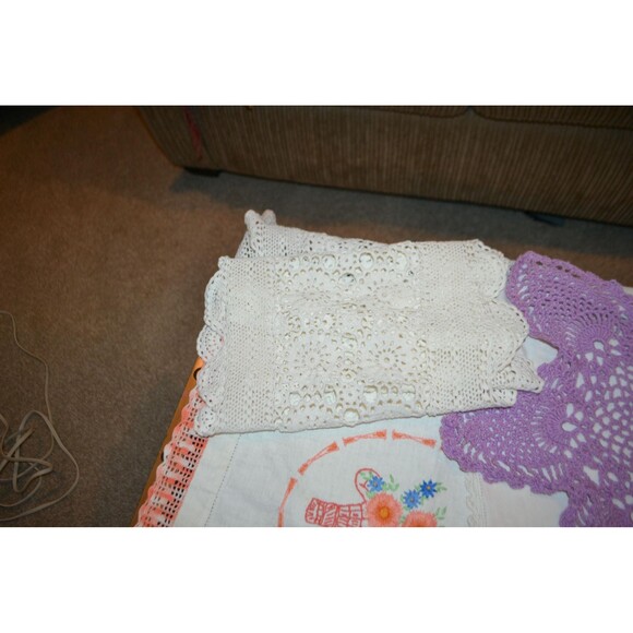 Vintage Linen Lot and Lace Romantic Retro Shabby Cottage French Country - Picture 4 of 7